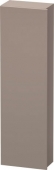 DURAVIT DuraStyle - Armoire mi-haute avec 1 porte & charnières à gauche 400x1400x240mm basalte mat/blanc mat