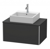 DURAVIT XSquare - Meuble sous lavabo pour plan de toilette avec 1 tiroir 800x400x548mm graphite super matt/graphite super matt