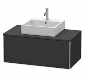 DURAVIT XSquare - Meuble sous lavabo pour plan de toilette avec 1 tiroir 1000x400x548mm graphite super matt/graphite super matt