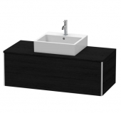 DURAVIT XSquare - Meuble sous lavabo pour plan de toilette avec 1 tiroir 1200x400x548mm chêne noir/chêne noir