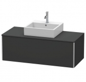 DURAVIT XSquare - Meuble sous lavabo pour plan de toilette avec 1 tiroir 1200x400x548mm graphite super matt/graphite super matt
