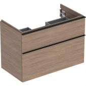 Geberit iCon - Meuble sous vasque with 2 pull-out compartments 888x615x476mm chêne naturel/chêne naturel
