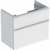 Geberit iCon - Meuble sous vasque with 2 pull-out compartments 740x615x416mm white matt/blanc mat