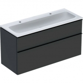 Geberit iCon - Meuble sous vasque with 2 pull-out compartments 1200x630x480mm lava mat/lava mat