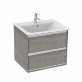 Ideal Standard Connect Air - Meuble sous vasque avec 2 tiroirs 600x517x440mm chêne gris/matt white / grey oak decor