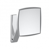 Keuco iLook_move - Miroir cosmétique Agrandissement x5 avec éclairage LED nickel brossé