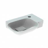 Geberit myDay - Handwaschbecken 400 x 280 mm mit Hahnloch rechts ohne Überlauf weiß mit KeraTect