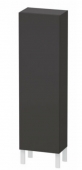 DURAVIT L-Cube - Halbhochschrank mit 1 Tür & Anschlag rechts 400x1320x243mm graphit supermatt/graphit supermatt