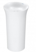 DURAVIT White Tulip - Bodenstehender Waschtisch 500x500mm ohne Hahnlöcher ohne Überlauf weiß ohne WonderGliss