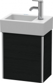 DURAVIT XSquare - Waschtischunterschrank mit 1 Tür & Anschlag rechts 364x397x240mm eiche schwarz/eiche schwarz