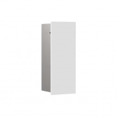 EMCO Asis Pure - WC-Bürstengarnitur Modul mit 1 Tür & Anschlag rechts 170x435x162mm alpin white/brushed stainless steel