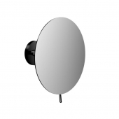 EMCO Round - Kosmetikspiegel 3-fach Vergrößerung ohne Beleuchtung schwarz / verspiegelt