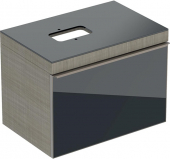 Geberit Citterio - Waschtischunterschrank mit 1 Auszug 734x543x504mm schwarz/grey / brown