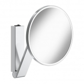 Keuco iLook_move - Kosmetikspiegel 5-fach Vergrößerung mit LED Beleuchtung nickel gebürstet