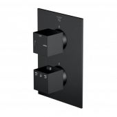 Steinberg Serie 160 - Unterputz-Thermostatarmatur für 2 Verbraucher schwarz matt