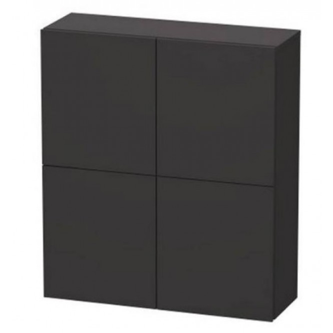DURAVIT L-Cube - Medium unit with 2 doors 700x800x243mm graphite super matt/graphite super matt