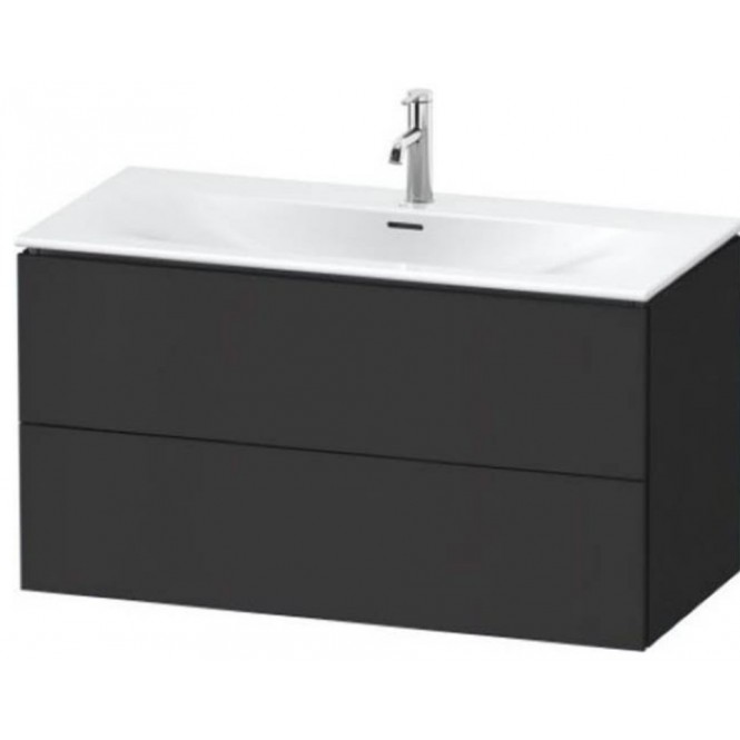 DURAVIT L-Cube - Vanity Unit with 2 drawers 1020x550x481mm graphite super matt/graphite super matt
