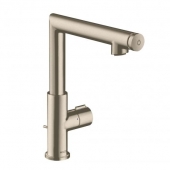 AXOR Uno Select - Single Lever Basin Mixer 210 with pop-up waste set brushed nickel