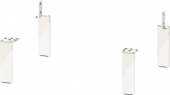 Duravit Brioso - Sockelfuss 152x44x10mm 4 Stück lackiert weiß hochglanz