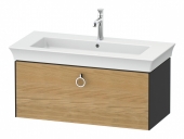 Duravit White Tulip - Waschtischunterschrank wandh 1 Ausz 410x984x458mm eiche nat/graphitseidenmatt