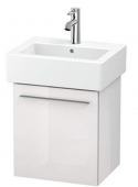 DURAVIT X-Large - Vanity Unit with 1 door & hinges left 400x448x328mm white high gloss/white high gloss