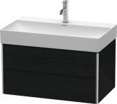 Duravit XSquare - Waschtischunterschrank 397x784x460mm 2 Schubkästen eiche schwarz