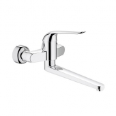 GROHE Euroeco Special - Single Lever Basin Mixer wall-mounted with projection 342 mm without waste set chrome