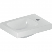 Geberit iCon Light - Handwaschbecken 380x280mm mit Hahnloch rechts ohne Überlauf weiß
