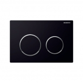 Geberit Omega20 - Flush Plate for WC and 2 flushes black / chrome high gloss/black