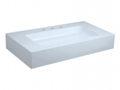 Keuco Edition 300 - Drop-in washbasin for Console 950x525mm with 3 tap holes with concealed overflow white without Coating