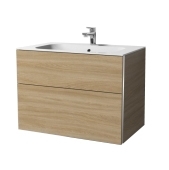 Sanipa 3way - Vanity Unit with washbasin with 2 pull-out compartments 800x590x503mm impresso elm/impresso elm