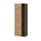 Sanipa 3way - Central cupboard with 1 door & 1 drawer & hinges left 600x1700x345mm kansas oak/kansas oak