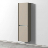 Sanipa Twiga - Tall cabinet with 1 door hinges left & 1 tilt-out laundry basket 475x1713x350mm sand grey matt/sand grey matt	
