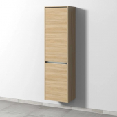 Sanipa Twiga - Tall cabinet with 1 door hinges right & 1 tilt-out laundry basket 475x1713x350mm impresso elm/impresso elm