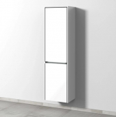 Sanipa Twiga - Vanity Unit with 2 doors & hinges left 475x1713x350mm white gloss/white gloss