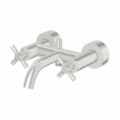 Steinberg Series 250 - Exposed 2-handle Bathtub Mixer with 2 outlets brushed nickel