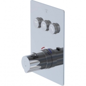 Steinberg Serie 390  - Unterputz-Thermostat ¾“ für 3 Verbraucher mit Unterputzkörper chrom