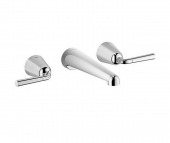 Villeroy & Boch by Dornbracht Domicil - 2-handle basin mixer wall-mounted with projection 210 mm without waste set champagne