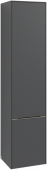Villeroy & Boch Subway 3.0 - Tall cabinet with 2 doors & hinges left 400x1710x362mm graphite/graphite
