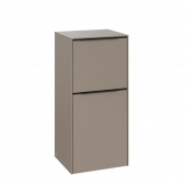 Villeroy & Boch Subway 3.0 - Side cabinet with 1 door & 1 drawer & hinges left 400x860x362mm taupe/taupe