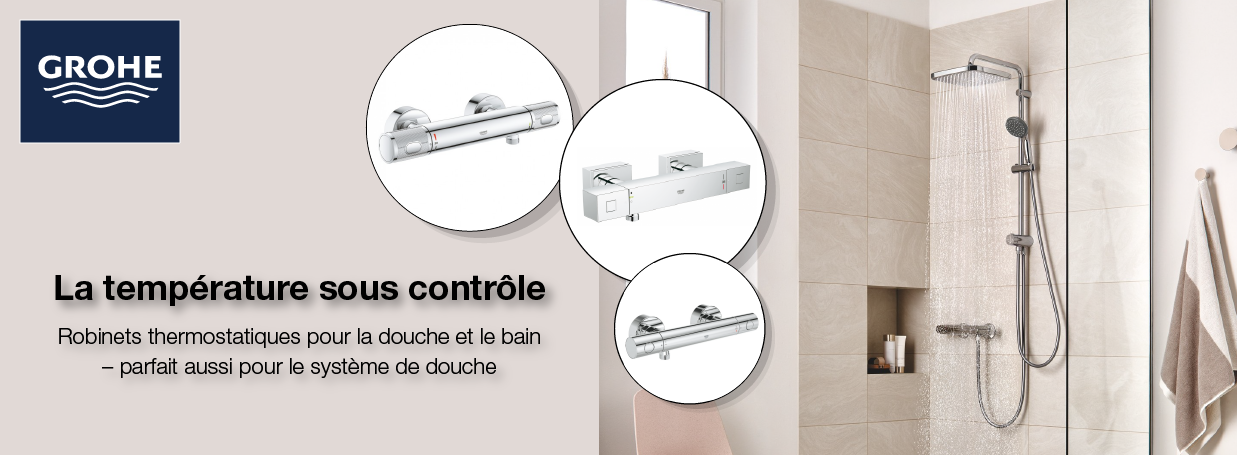 Promo mitigeur thermostatique GROHE chez xTWOstore Promo mitigeur thermostatique GROHE chez xTWOstore