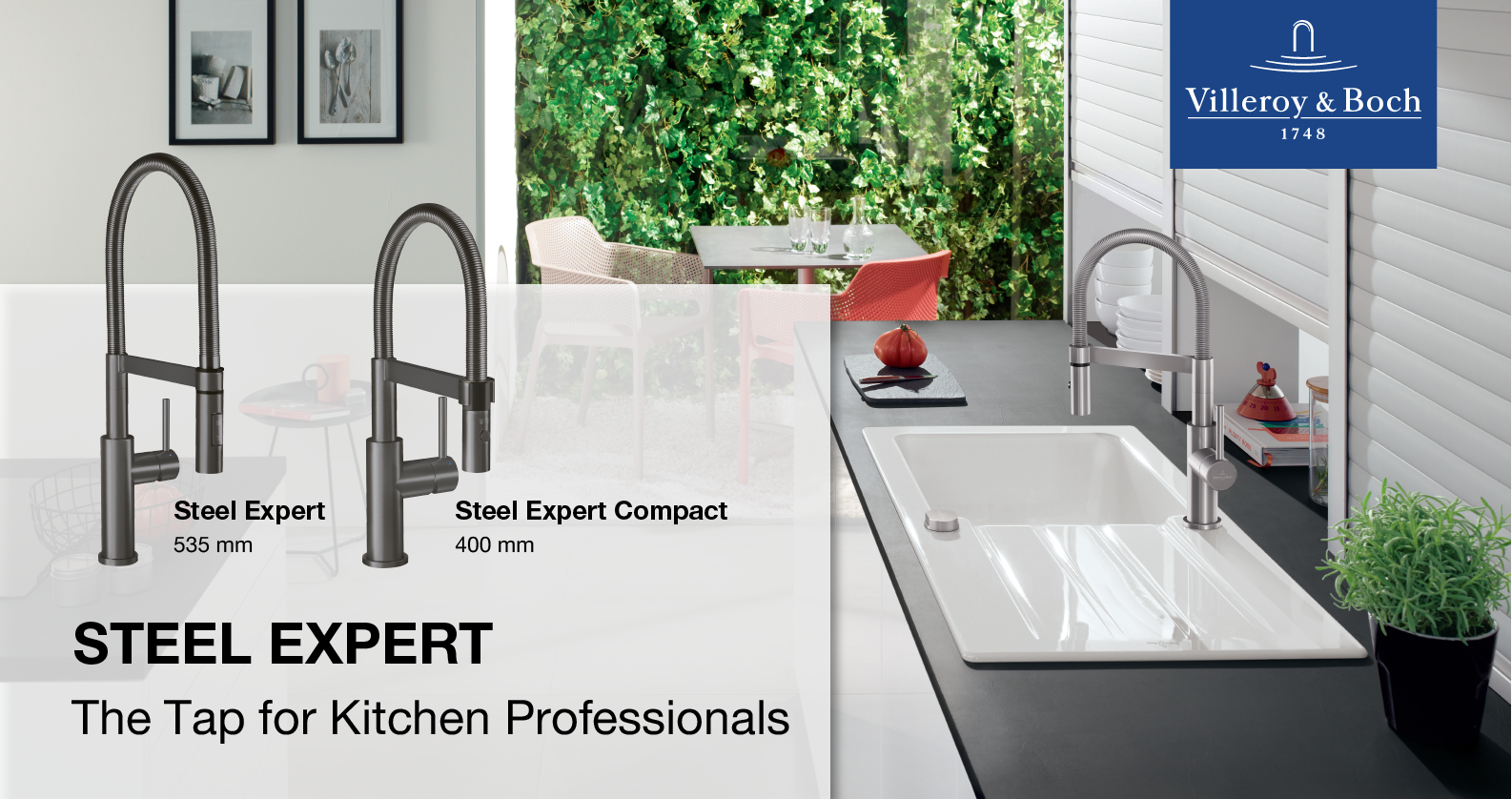 Villeroy & Boch Steel Expert at xTWOstore Villeroy & Boch Steel Expert Kitchen Taps at xTWOstore