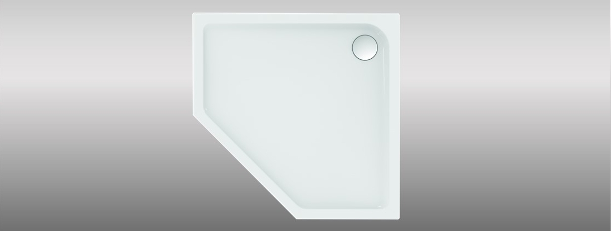 Pentagonal shower trays at xTWO Pentagonal shower trays