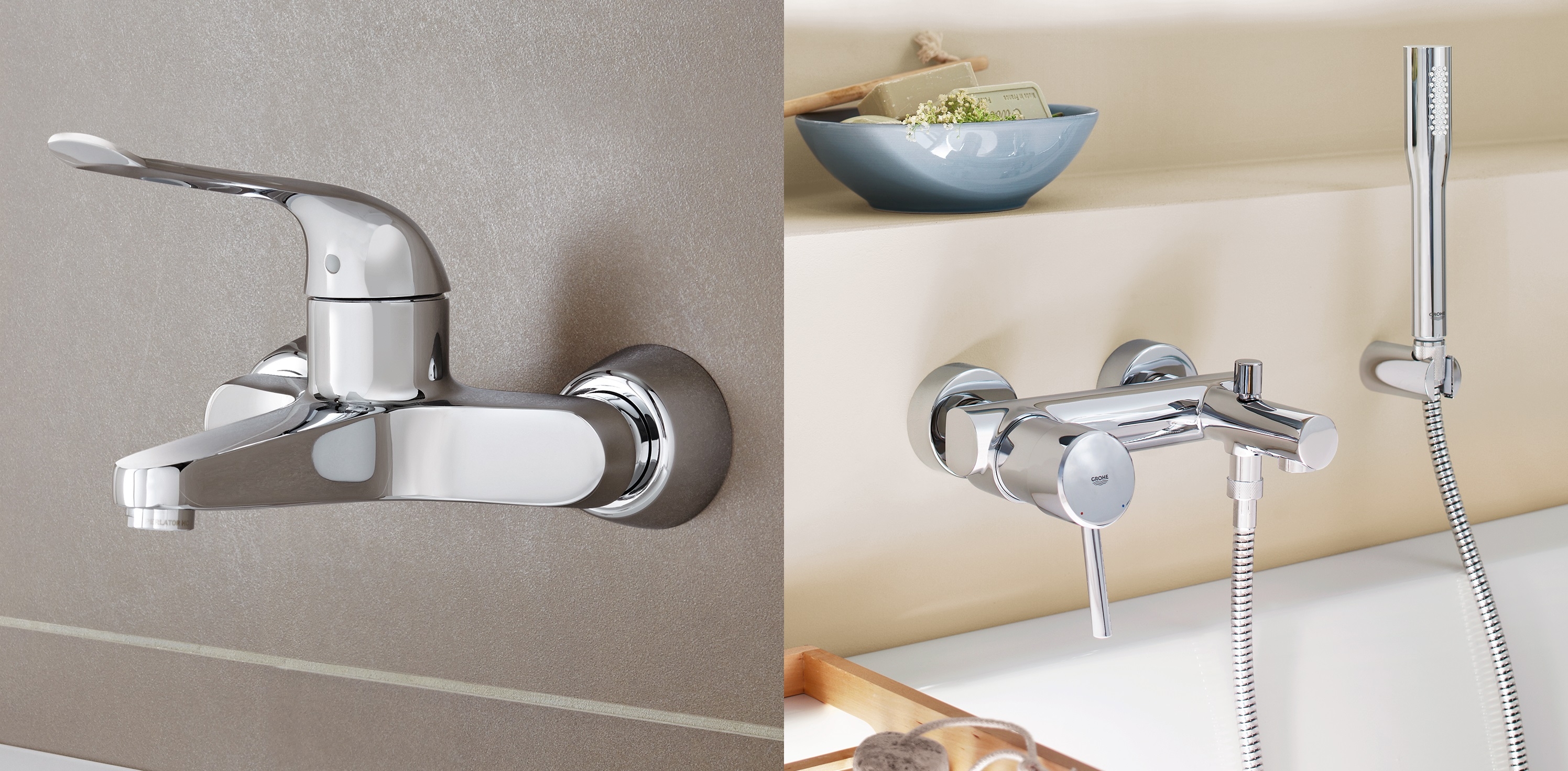 Wall-Mounted Bathtub Taps from GROHE