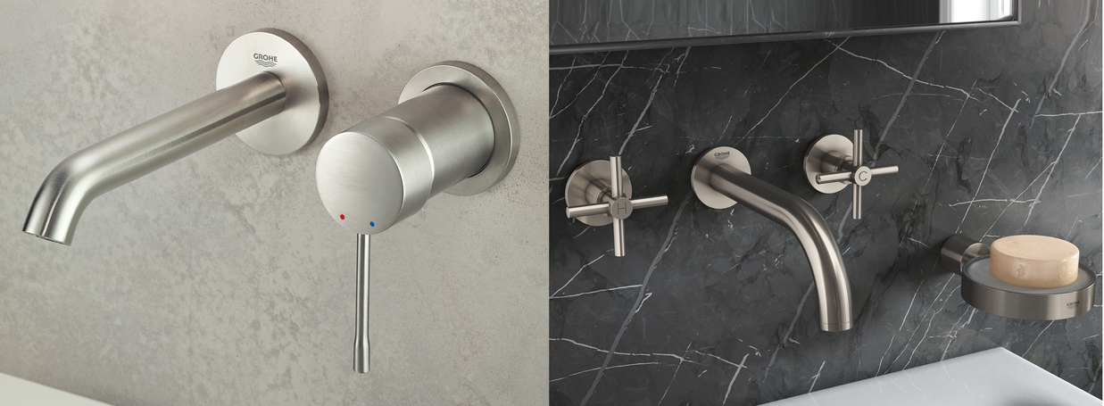Wall-Mounted Basin Taps from GROHE at xTWO Wall-Mounted Basin Taps from GROHE